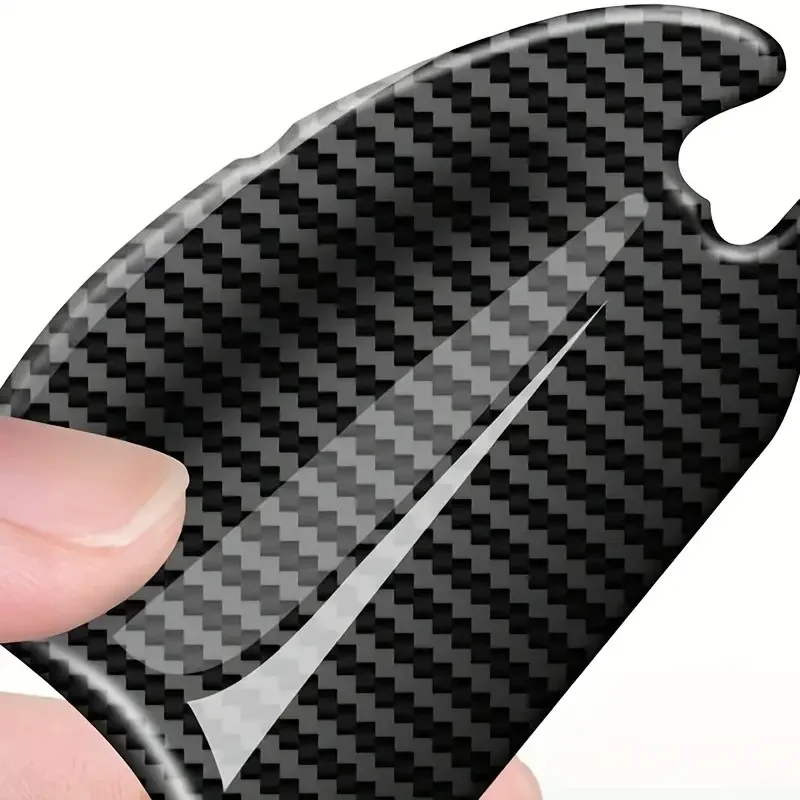 Carbon Fiber Car Handle Protector Sticker 5 Carbon Fiber Car Handle Protector Sticker - Image 5