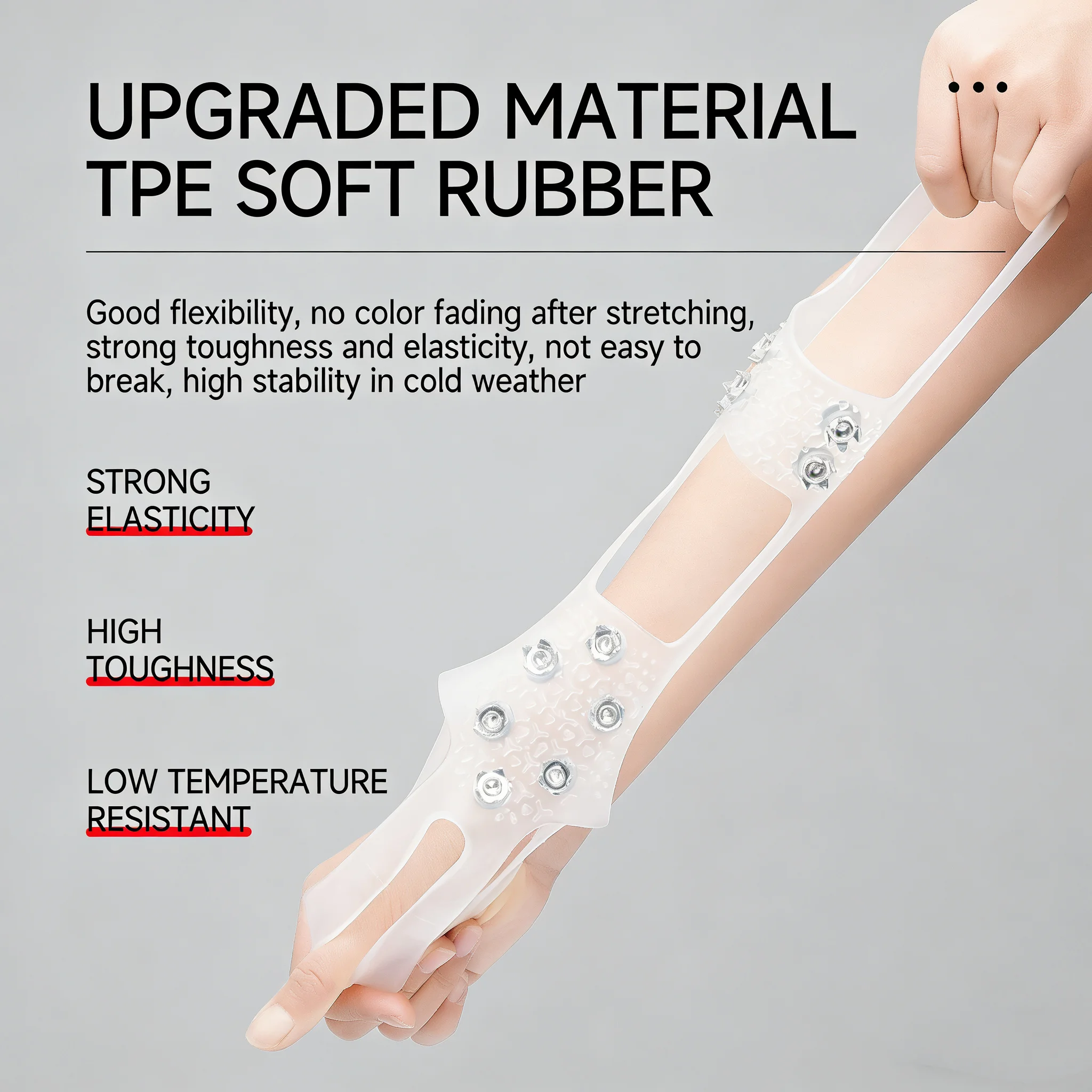 Silicone Ice Crampons with Steel Spikes 3 Silicone Ice Crampons with Steel Spikes - Image 3