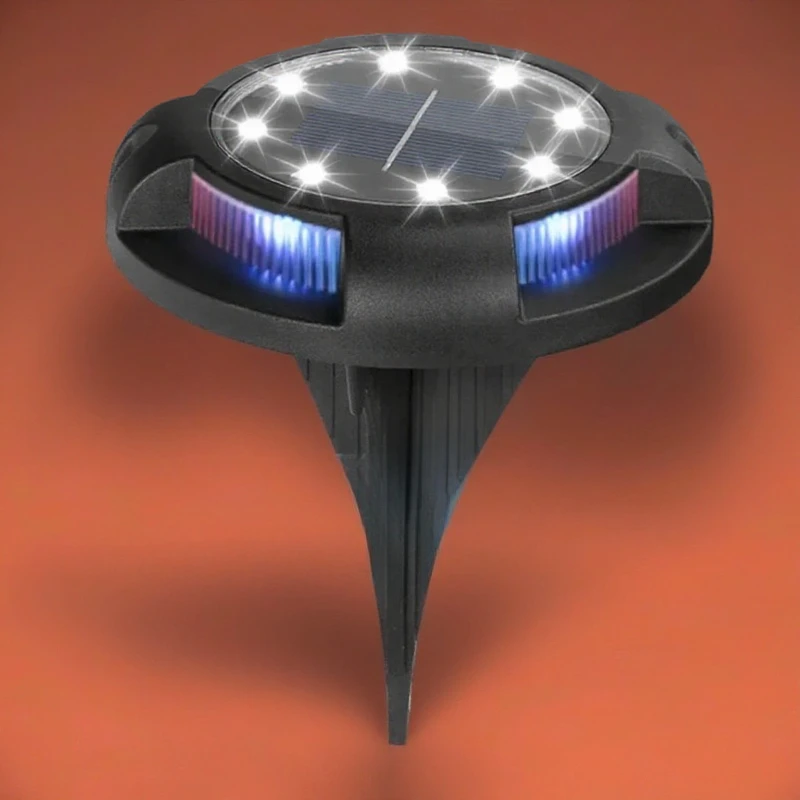 Black Solar Garden Light 12 LEDs 10-12H IP65 7 Black Solar Garden Light 12 LEDs 10-12H IP65 - Image 7