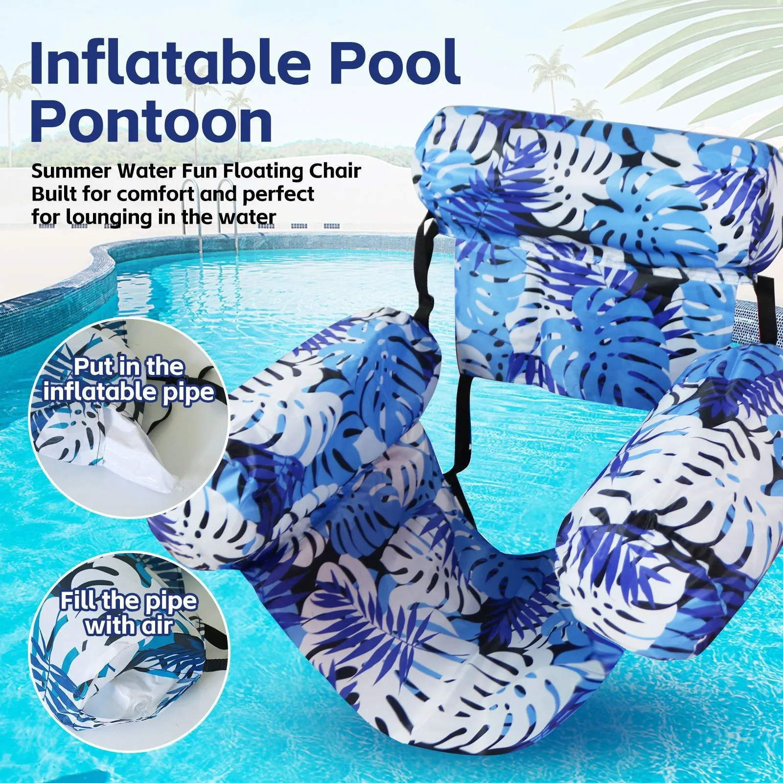 Vibrant Inflatable Floating Bed for Water Relaxation 4 Vibrant Inflatable Floating Bed for Water Relaxation - Image 4
