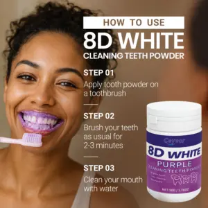 8D White Teeth Whitening Powder 50g 7 S4e2521da7e10453fb4a77002621091144