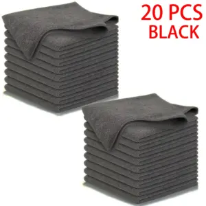 Microfiber Cleaning Cloth Set in Black and Gray 19 S4e4d3a30430945148120383797699038A