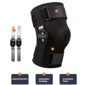 Black Hinged Knee Brace for Support 11 S4ebf753663234a8f805bb3cf1cc5ba25U
