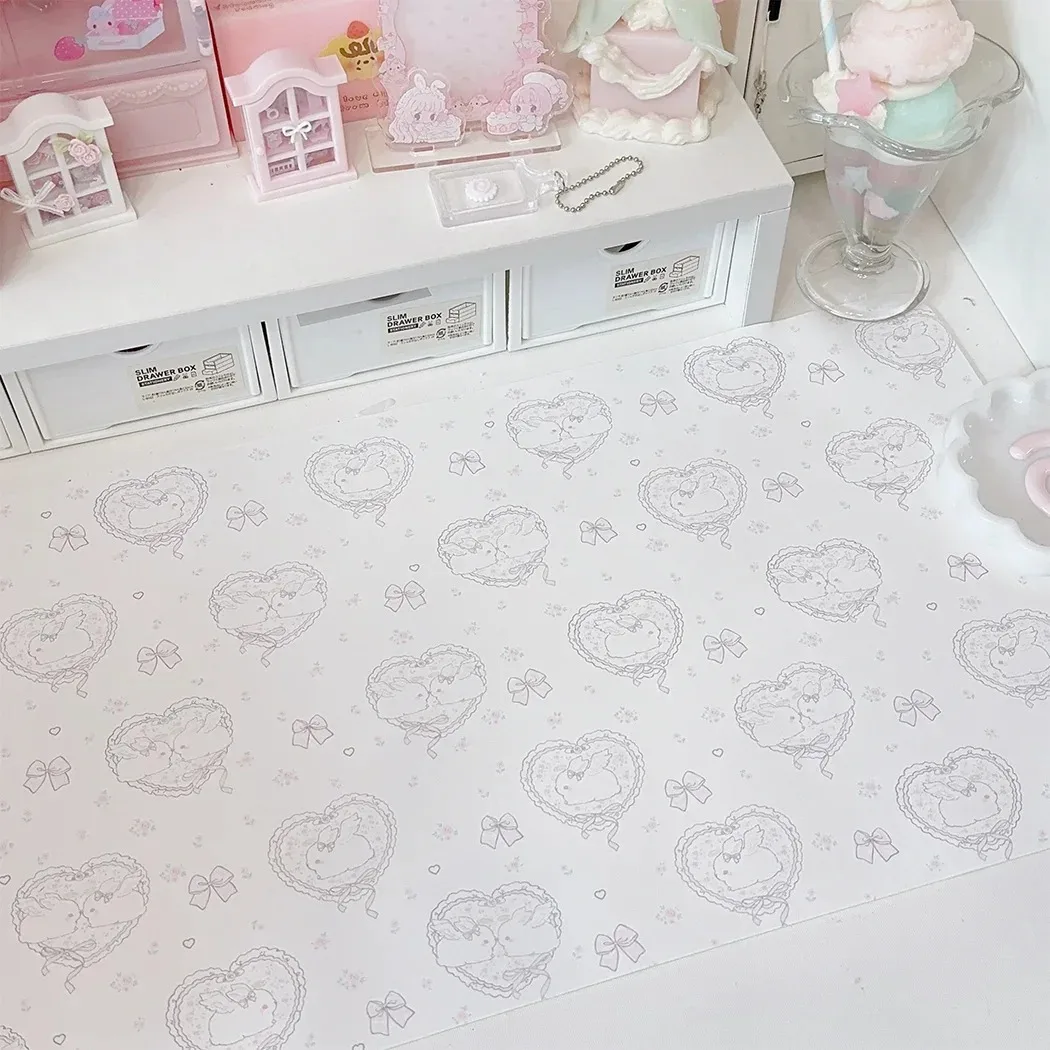 Pink Bunny PU Leather Desk Pad 21x26cm–50x100cm 4 Pink Bunny PU Leather Desk Pad 21x26cm–50x100cm - Image 4