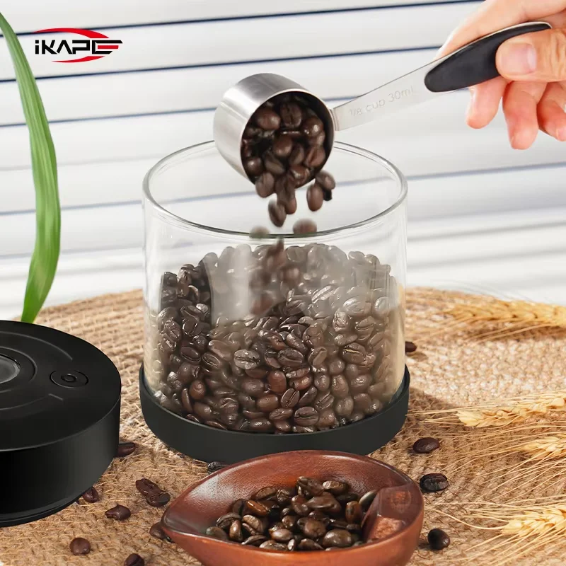 IKAPE Vacuum Coffee Container with Digital Display 3 IKAPE Vacuum Coffee Container with Digital Display - Image 3