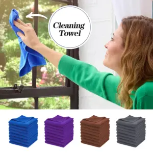 Eight Large Microfiber Cleaning Cloths Set 15 S502ae6ef79b149eba2c26b3dd3db53a0v
