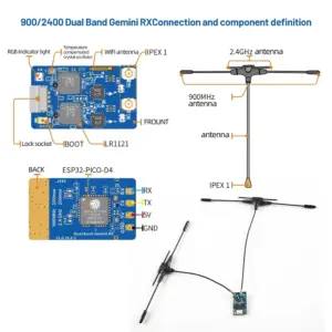 Dual-Band ELRS Receiver for Drones 27x16mm 11 S5048aa02883648cb8f3ca654f86e57b53