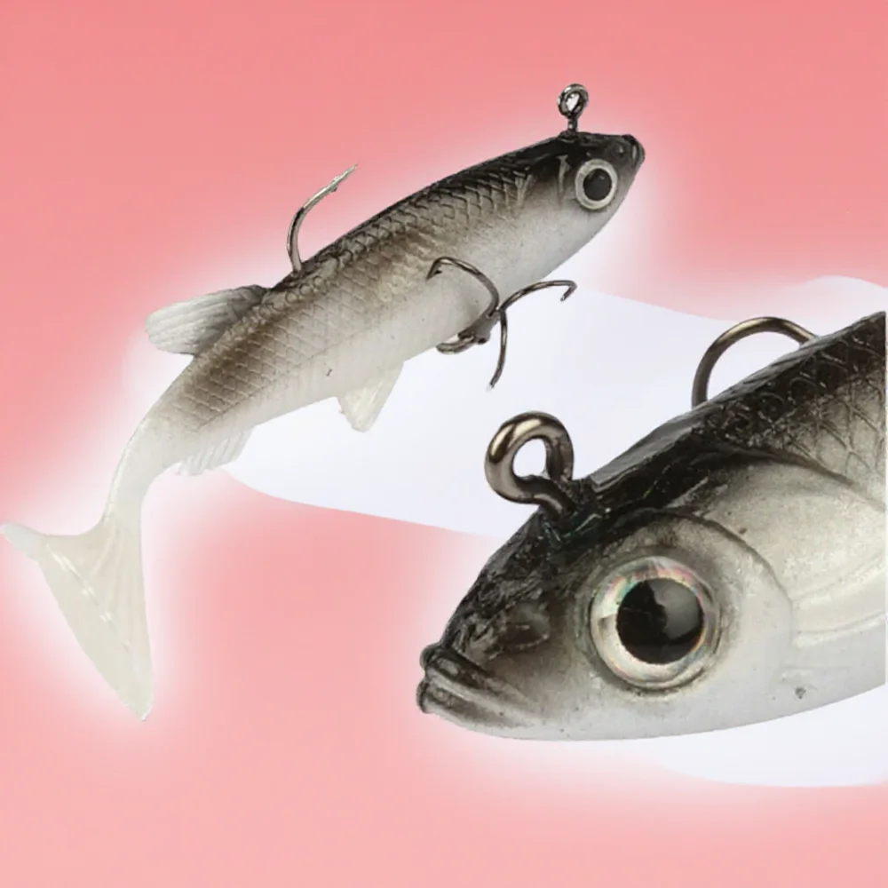 Realistic 8.5cm Soft Fishing Lure with Treble Hooks 2 Realistic 8.5cm Soft Fishing Lure with Treble Hooks - Image 2