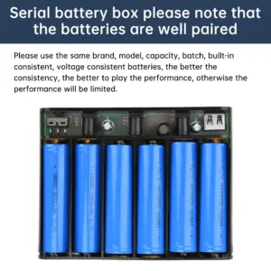6-Battery Power Supply Box for 18650 Cells 13 S5095ac27a6964cc2a8aa52a5ab533ed8T