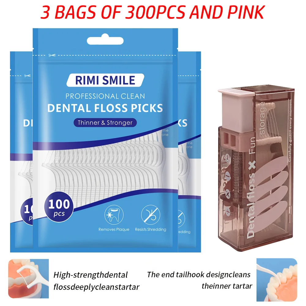 RIMI Smile Dental Floss Pack 50/100/300 Picks 3 RIMI Smile Dental Floss Pack 50/100/300 Picks - Image 3