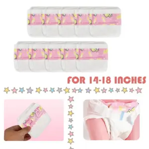 Miniature Doll Diapers Set for 1/3 Scale Dolls 9 S5183b5d8f204491398a724a7463708224