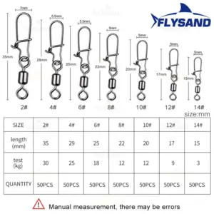 Stainless Steel Pike Fishing Swivels Set 9 S51bcf9af3c034480a46e64a3452fadf4S