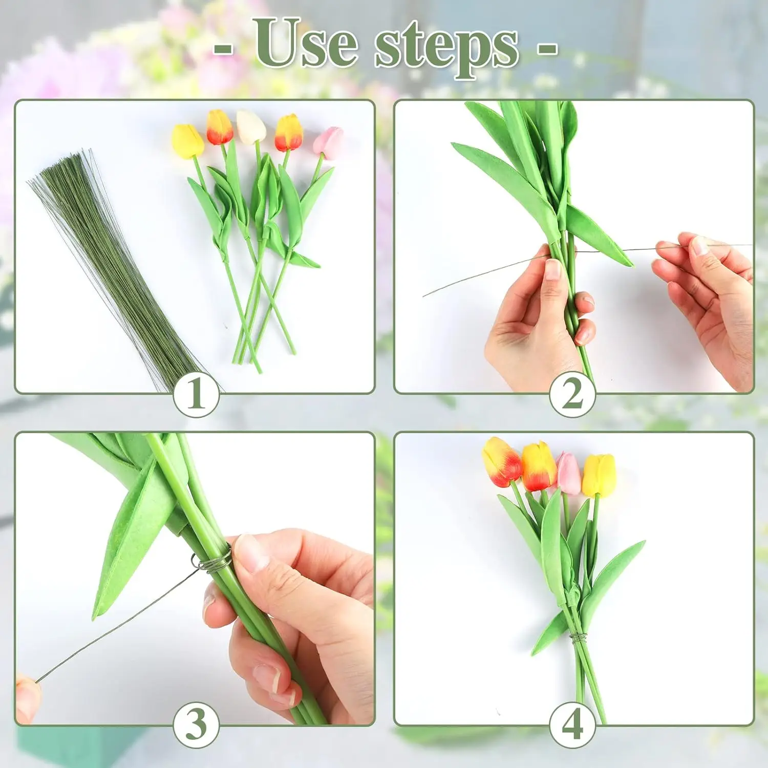 Versatile 14" Floral Wire Set - 100 Pieces 3 Versatile 14" Floral Wire Set - 100 Pieces - Image 3