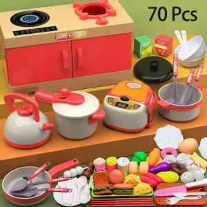 Vibrant 70-Piece Kids' Play Kitchen Set 13 S52856782499e47348dcda5caa6d93edbW