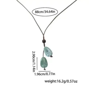 Vintage Organic Pendant Necklace with Geometric Charm 12 S52be6dfb0d0740ff880d8c703c0279f0c