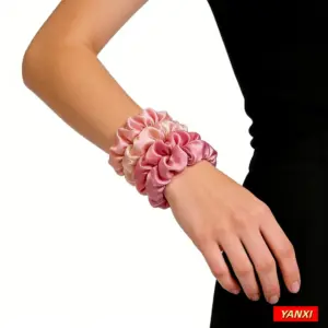 Pink Satin Hair Scrunchies Set by Wendolce 14 S52ddef9a4cf847c699bad3015e768e4fI