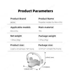 DJI Mini 4 Pro TPU Propeller Holder 13 S52e210a663114adb92c62775e3953b314