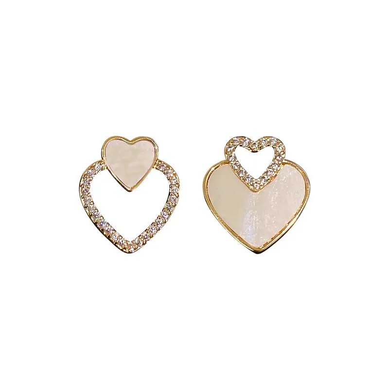 Elegant Double Heart Drop Earrings for Women 5 Elegant Double Heart Drop Earrings for Women - Image 5