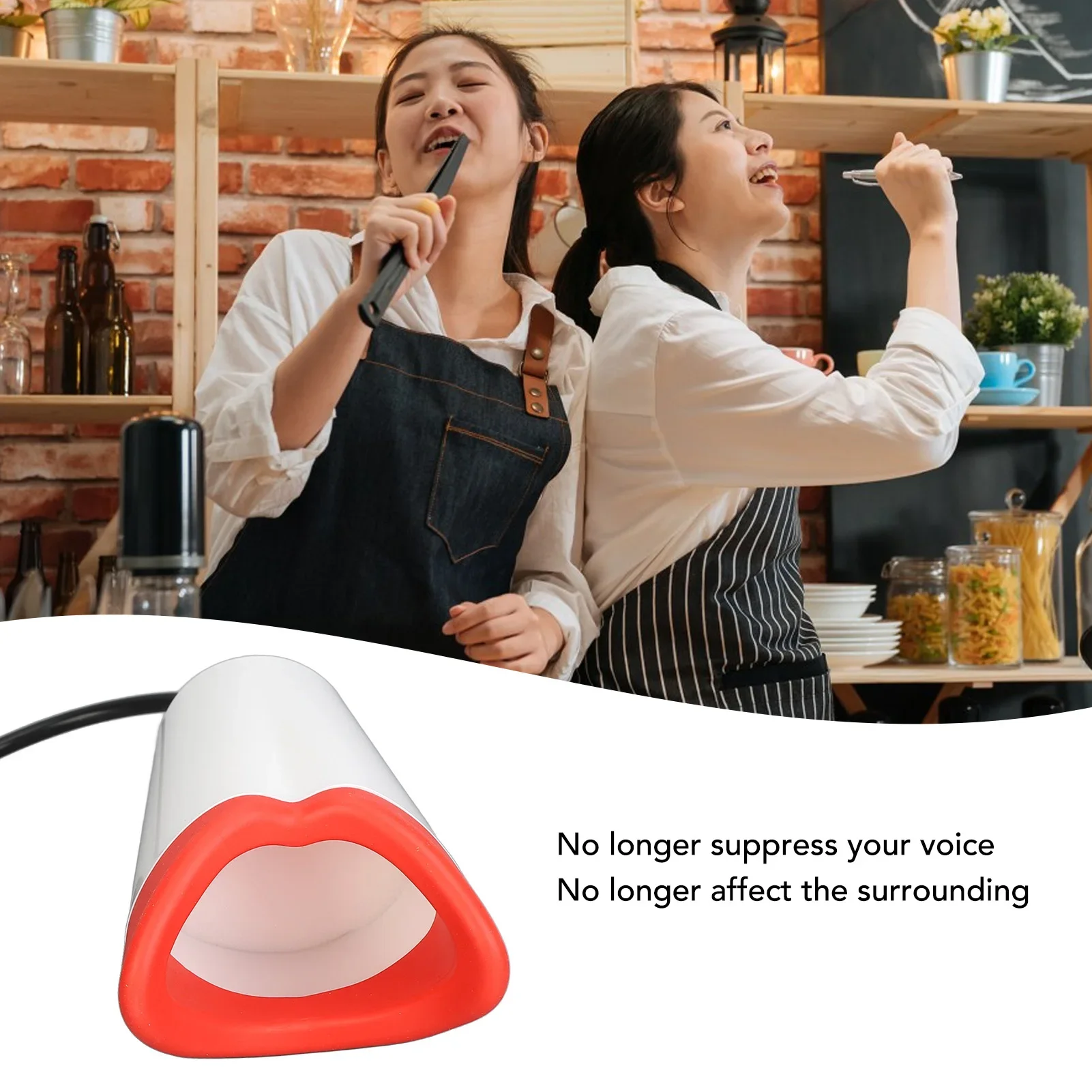 Sleek White and Red Vocal Dampener 3 Sleek White and Red Vocal Dampener - Image 3