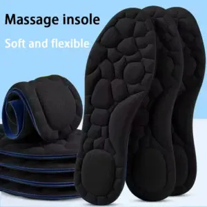 Men's Black Massage Shoe Insoles with Air Cushion