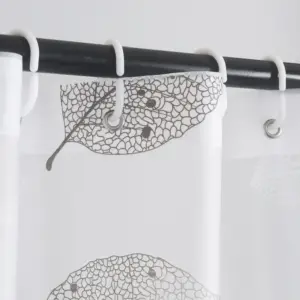 Modern Leaf Pattern Shower Curtain 71x71" 9 S5398de4f2260464a988abc9fac4201b9W