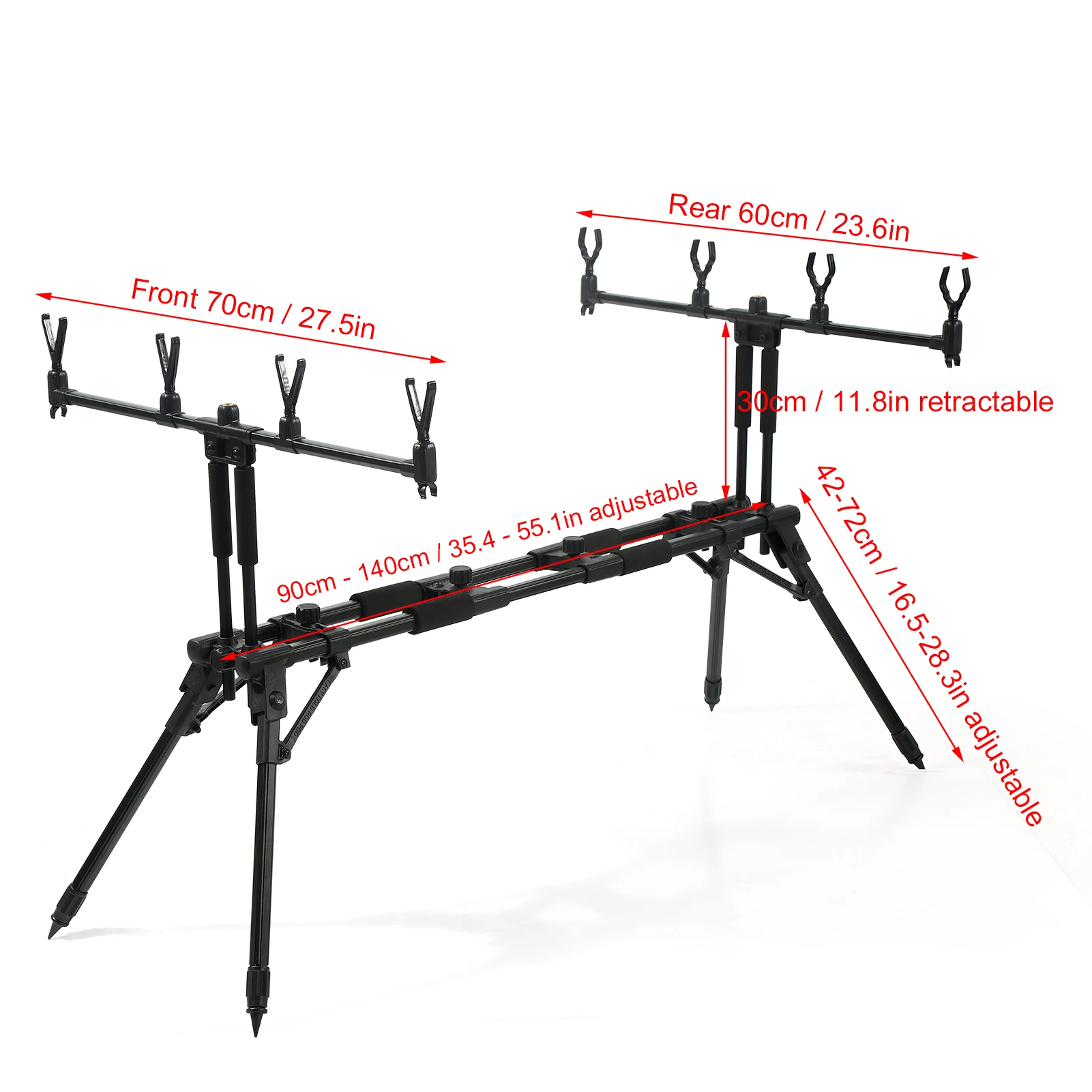 Adjustable Retractable Carp Fishing Rod Stand 7 Adjustable Retractable Carp Fishing Rod Stand - Image 7