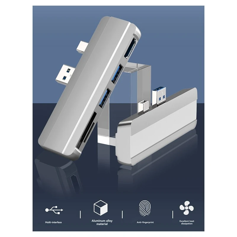 Silver Multiport Docking Station for Laptops 3 Silver Multiport Docking Station for Laptops - Image 3