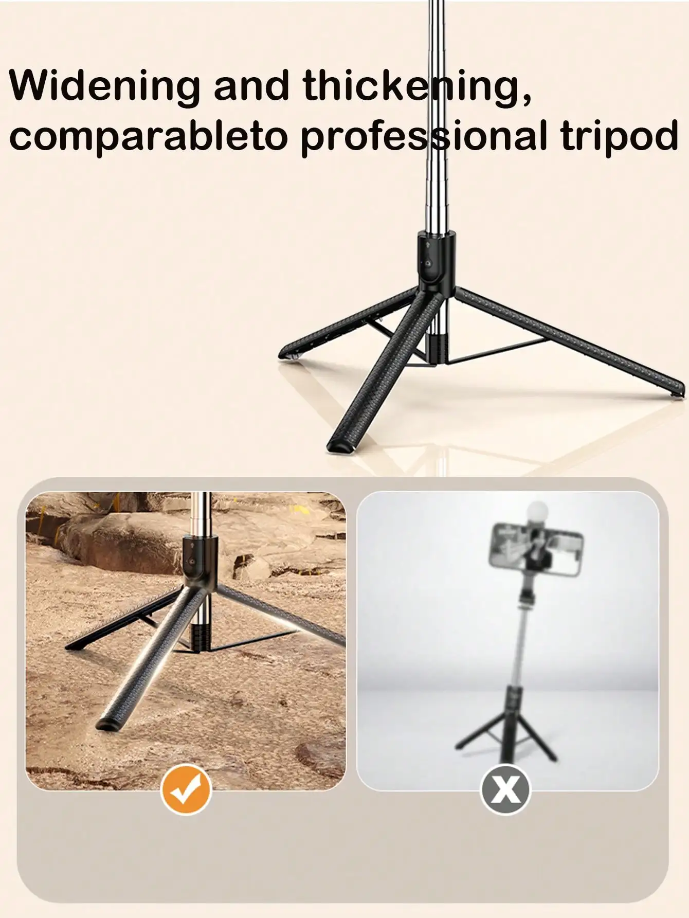 67-Inch Retractable Selfie Stick with Tripod 5 67-Inch Retractable Selfie Stick with Tripod - Image 5