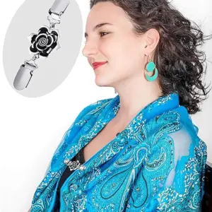 Vintage Metal Brooch Set with Rhinestones 12 S5454a84f78cc444c8aadca427e8c58f9v