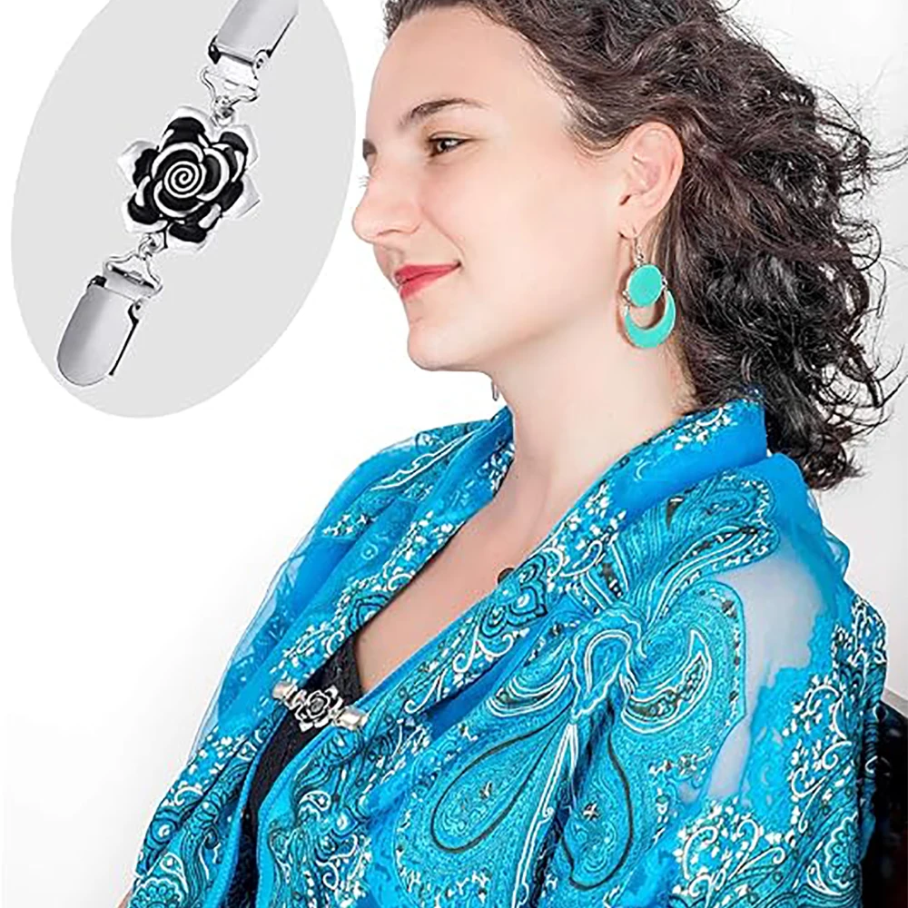 Vintage Metal Brooch Set with Rhinestones 3 Vintage Metal Brooch Set with Rhinestones - Image 3