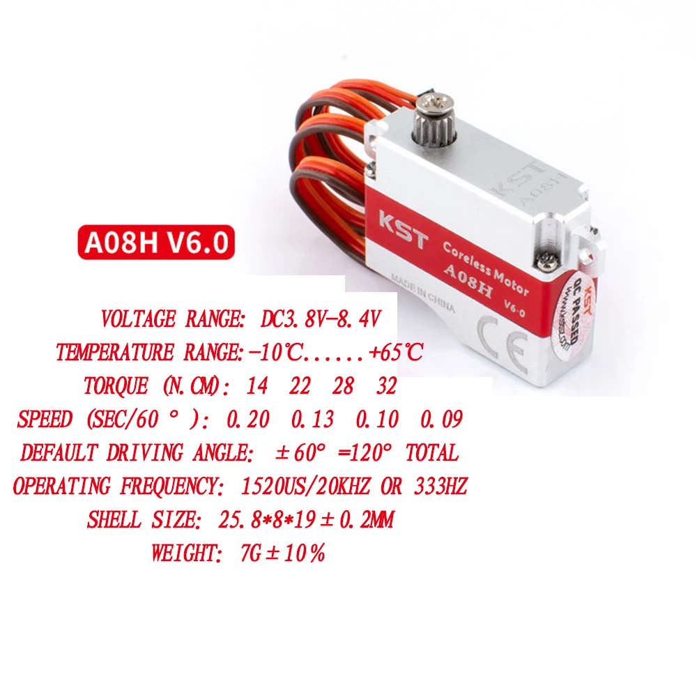 KST A08H/ A08N V6.0 Micro Servo 3.2kgf·cm 4 KST A08H/ A08N V6.0 Micro Servo 3.2kgf·cm - Image 4