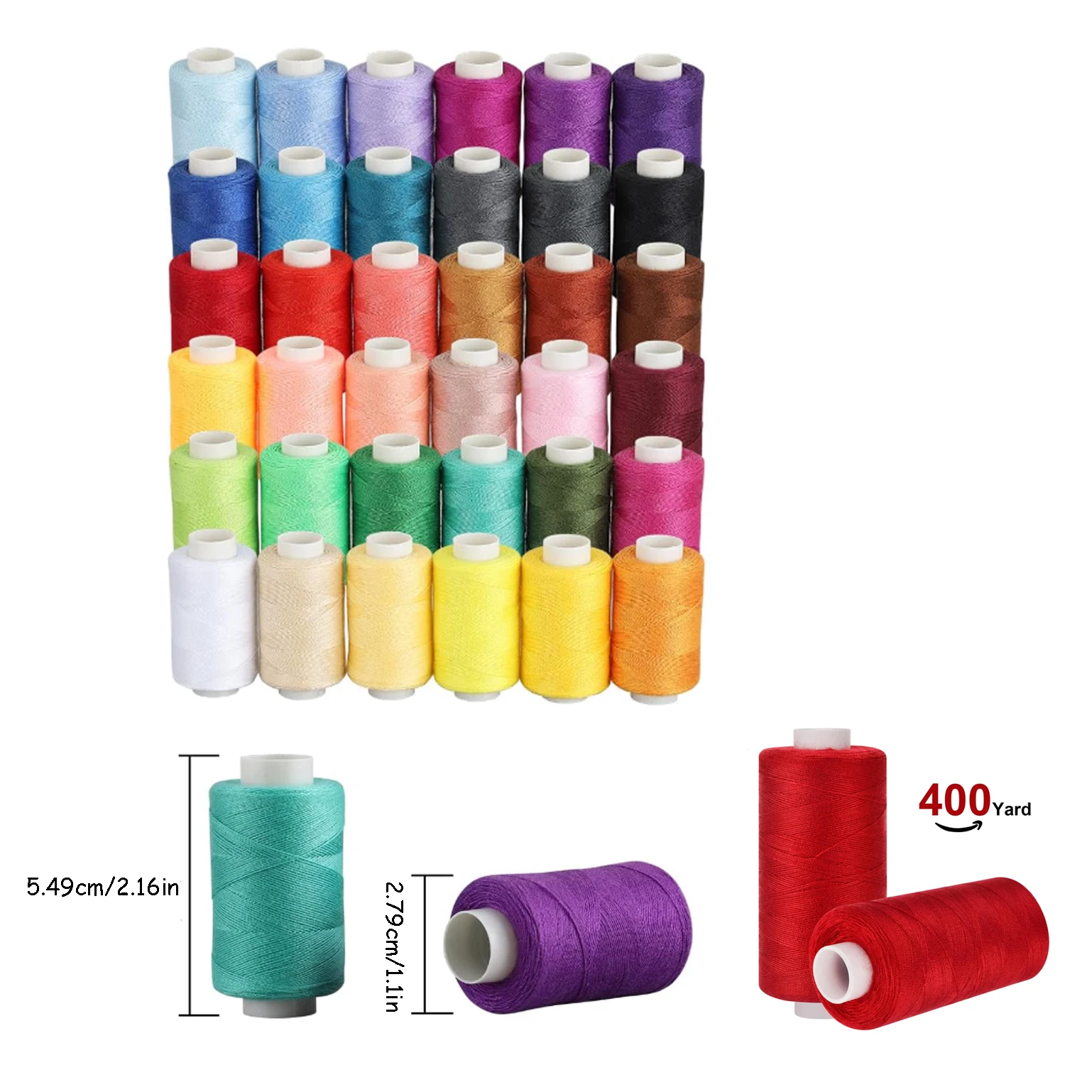 Vibrant 6-Pack 400-Yard Sewing Thread Sets 3 Vibrant 6-Pack 400-Yard Sewing Thread Sets - Image 3