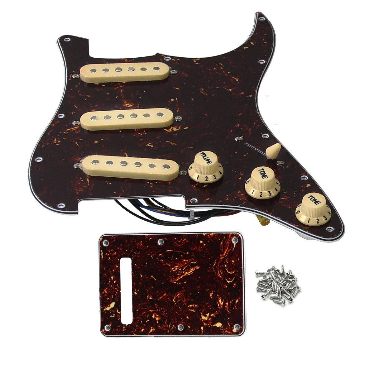 Vintage Brown Tortoise Pickguard for Strat 3 Vintage Brown Tortoise Pickguard for Strat - Image 3