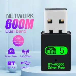 Dual-Band USB Wireless & Bluetooth Adapter 600Mbps 15 S55716b66f09e471ea612caa9a627bb38p