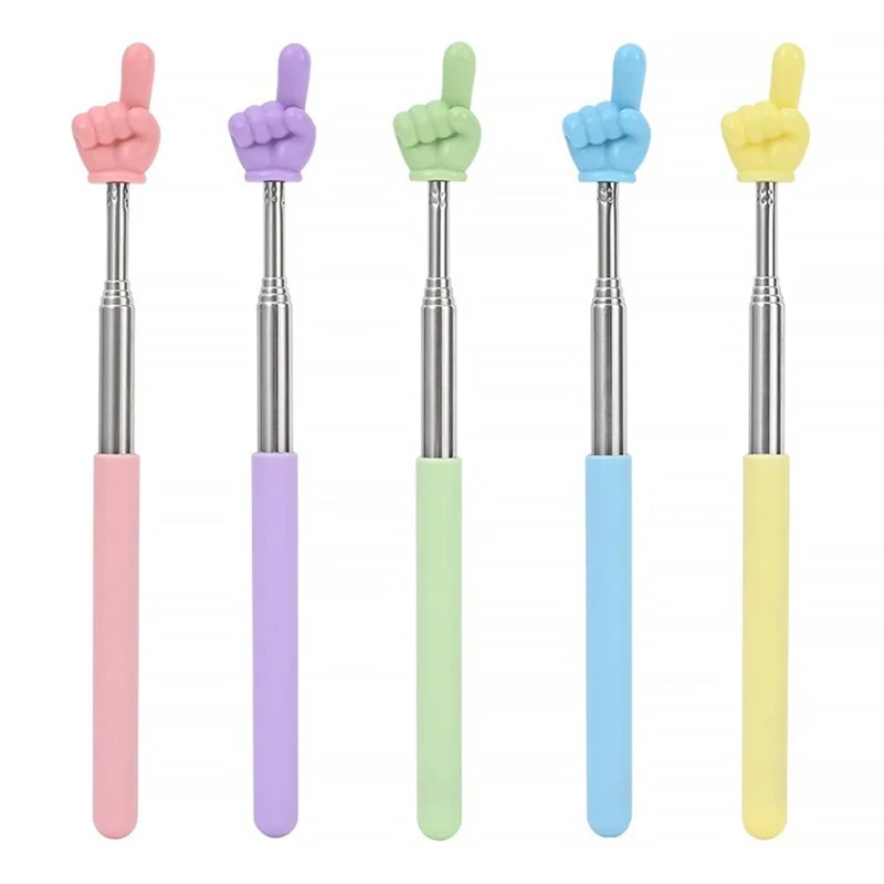Colorful Retractable Classroom Pointer in Stainless Steel 1 Colorful Retractable Classroom Pointer in Stainless Steel