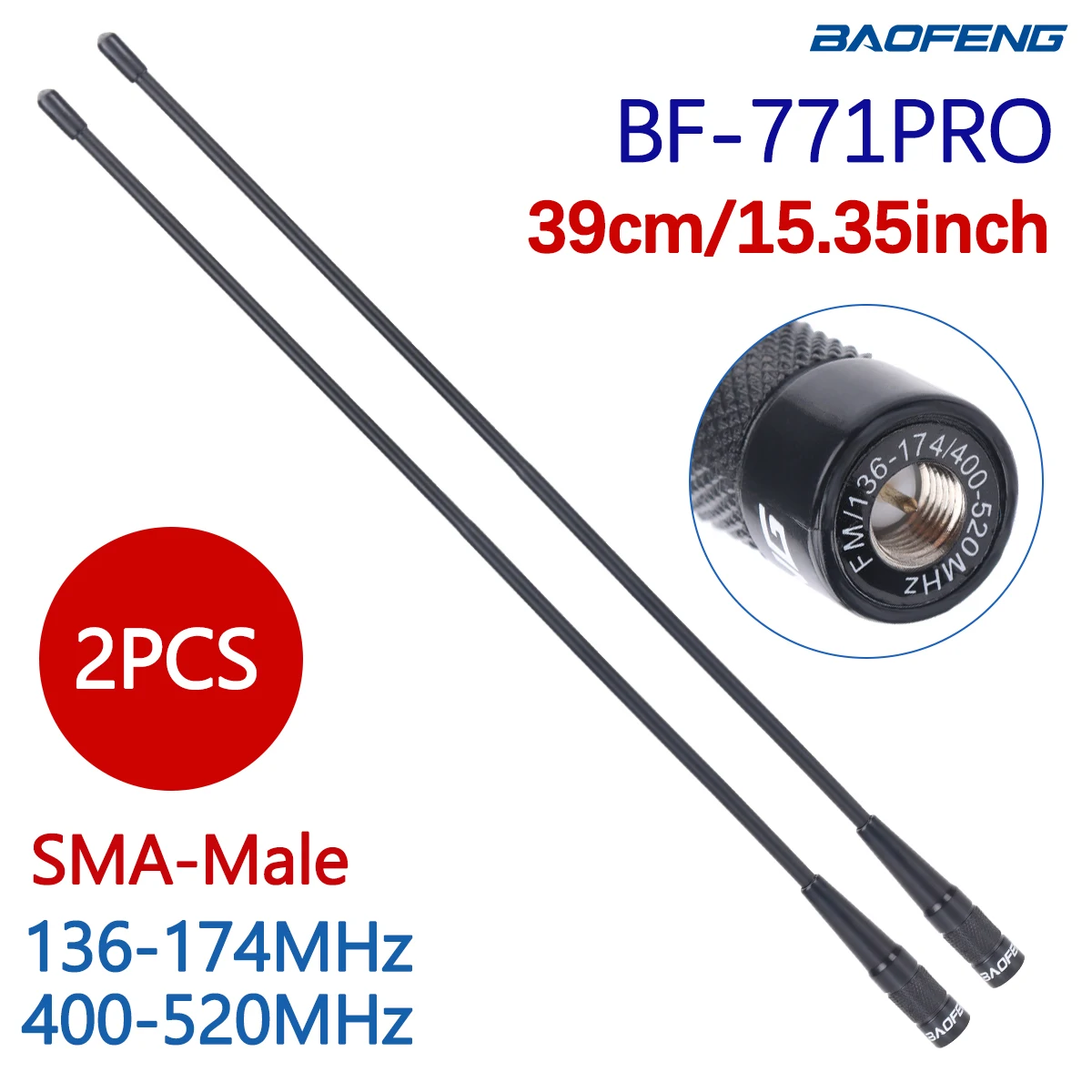 Black Dual-Band Radio Antenna 39cm (15.35") 7 Black Dual-Band Radio Antenna 39cm (15.35") - Image 7