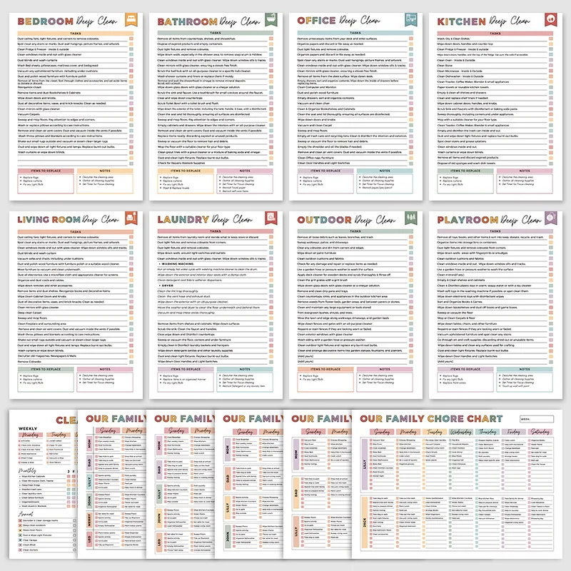 Vibrant ADHD Cleaning Planner Bundle 3 Vibrant ADHD Cleaning Planner Bundle - Image 3