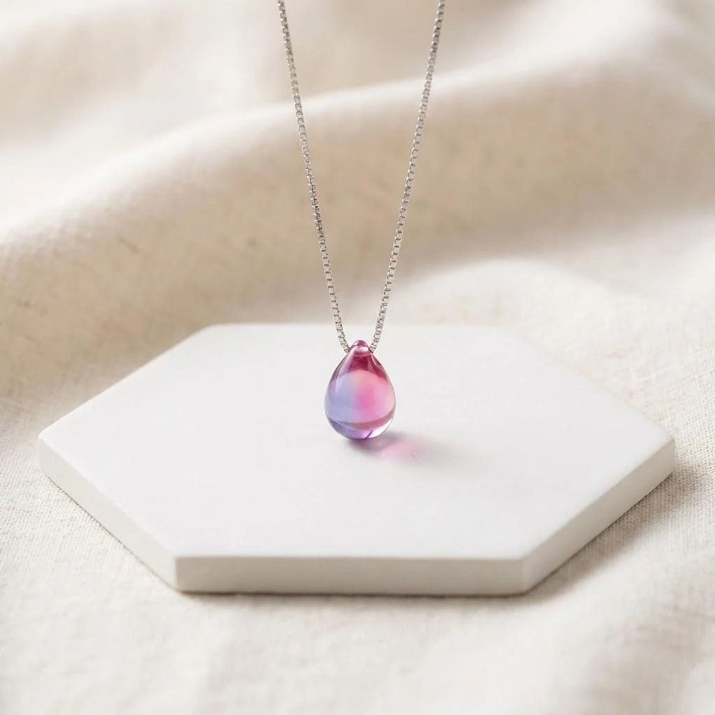 Vibrant Water Drop Necklace for Women 7 Vibrant Water Drop Necklace for Women - Image 7