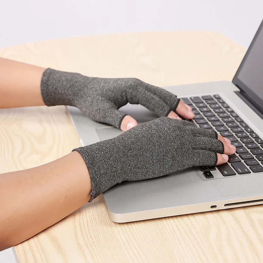 Gray Compression Arthritis Glove for Adults 3 Gray Compression Arthritis Glove for Adults - Image 3