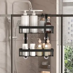Wall-Mounted Bathroom Storage Rack 1123-3H 10 S56d0e52611594f2caa3e218b0b1388f7V