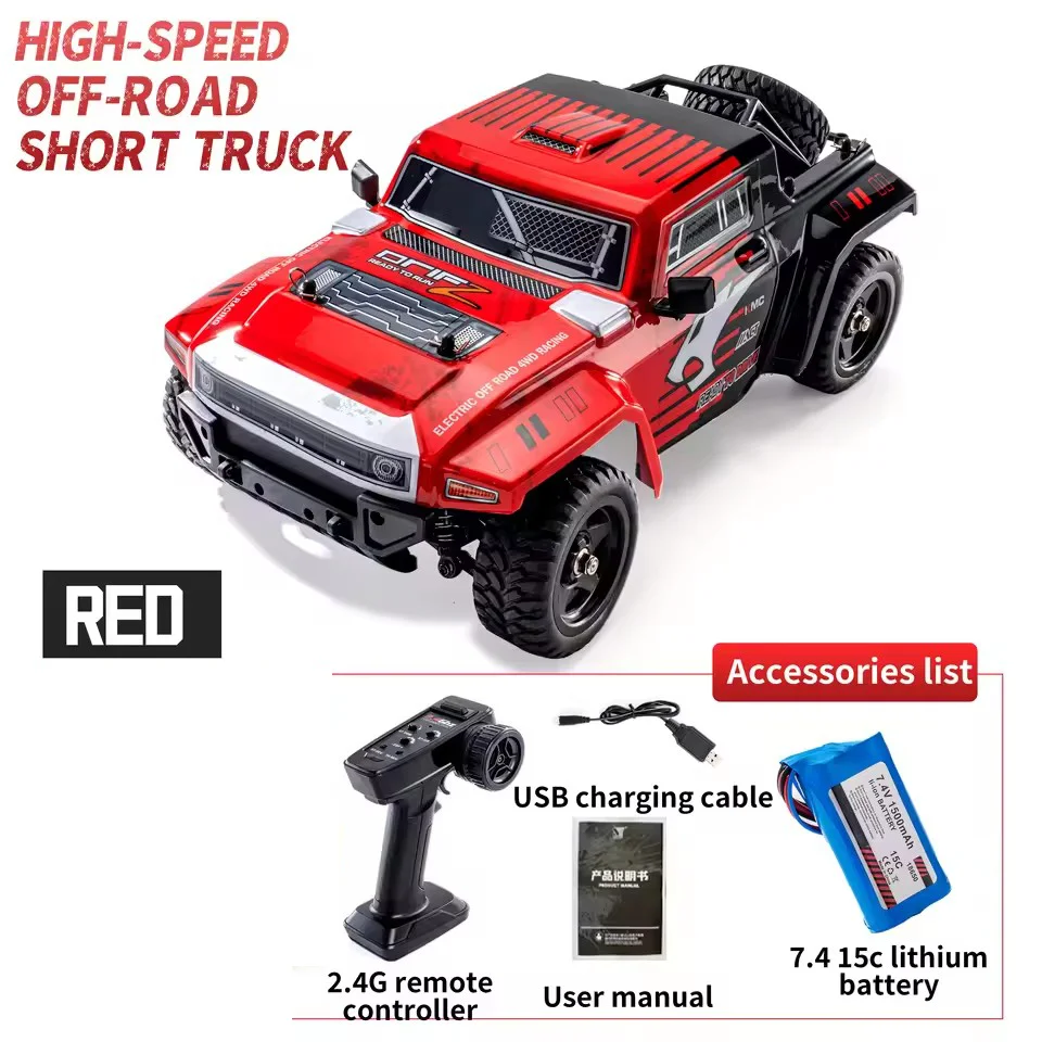 Green and Red Off-Road RC Truck 1:12 Scale 7 Green and Red Off-Road RC Truck 1:12 Scale - Image 7