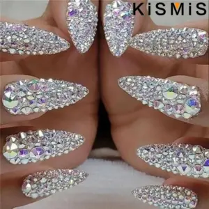 Sparkling Rhinestone Nail Art Decoration Set 9 S577df2813397470a855da1b0c54aa0d8L