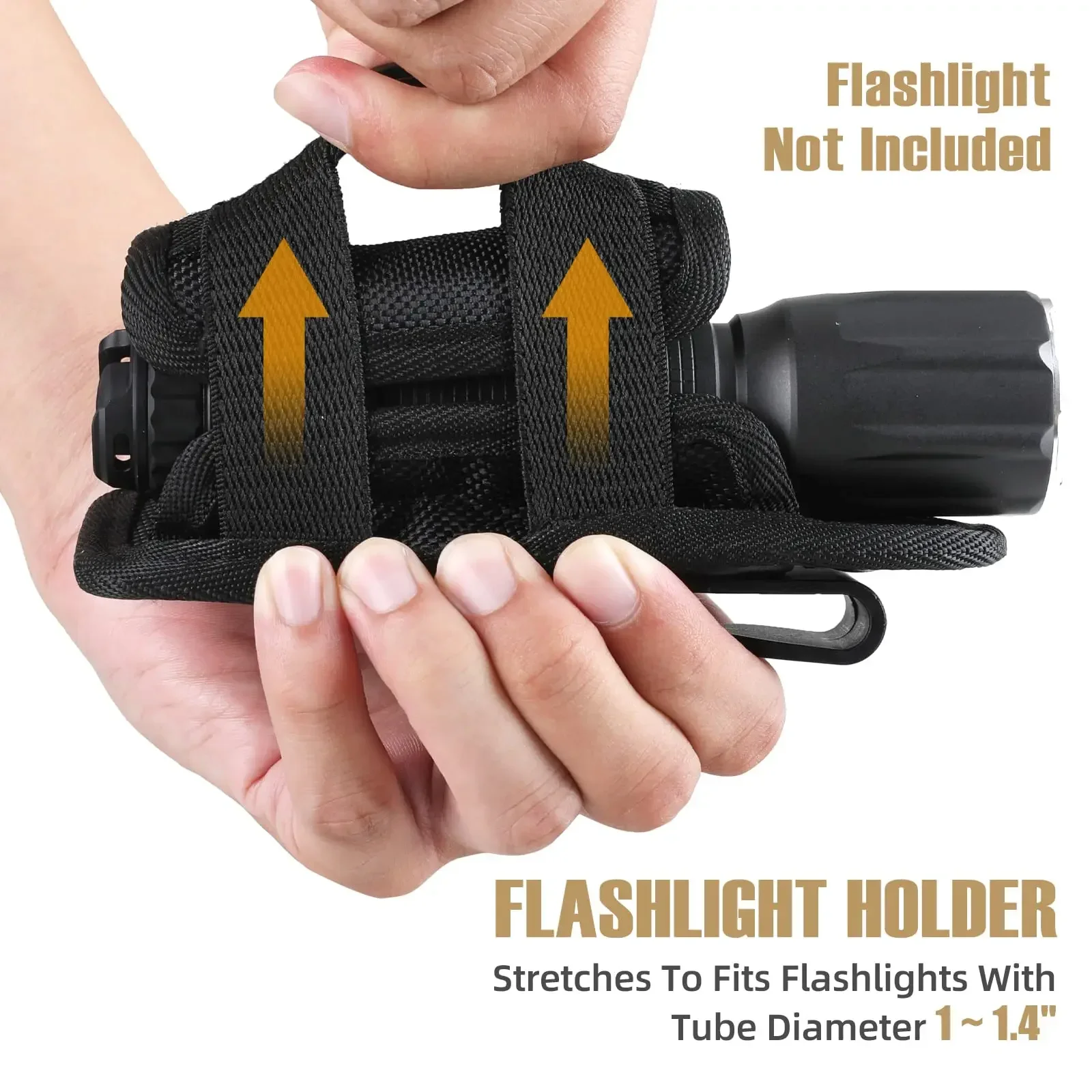 Tactical Nylon Flashlight Holster for 5+ Inch Lights 6 Tactical Nylon Flashlight Holster for 5+ Inch Lights - Image 6