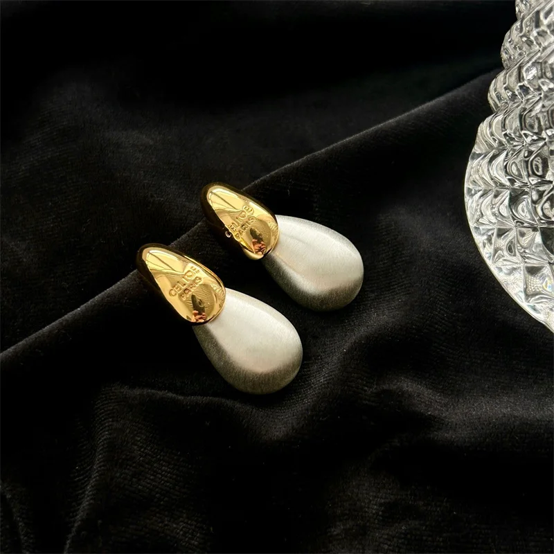 Vintage Water Drop Earrings with Celine Paris Detail 4 Vintage Water Drop Earrings with Celine Paris Detail - Image 4