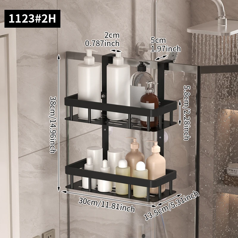 Wall-Mounted Bathroom Storage Rack 1123-3H 8 Wall-Mounted Bathroom Storage Rack 1123-3H - Image 8
