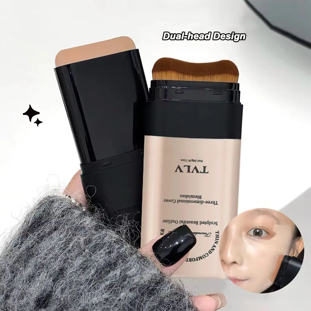 Dual-End Foundation Stick with Built-in Brush 20g 1 Dual-End Foundation Stick with Built-in Brush 20g