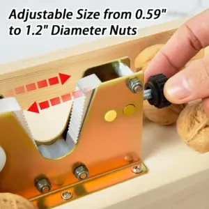 Heavy-Duty Manual Nutcracker with Brass & Wood 7 S595ec208de3240e8bd8480c0425e21d4t