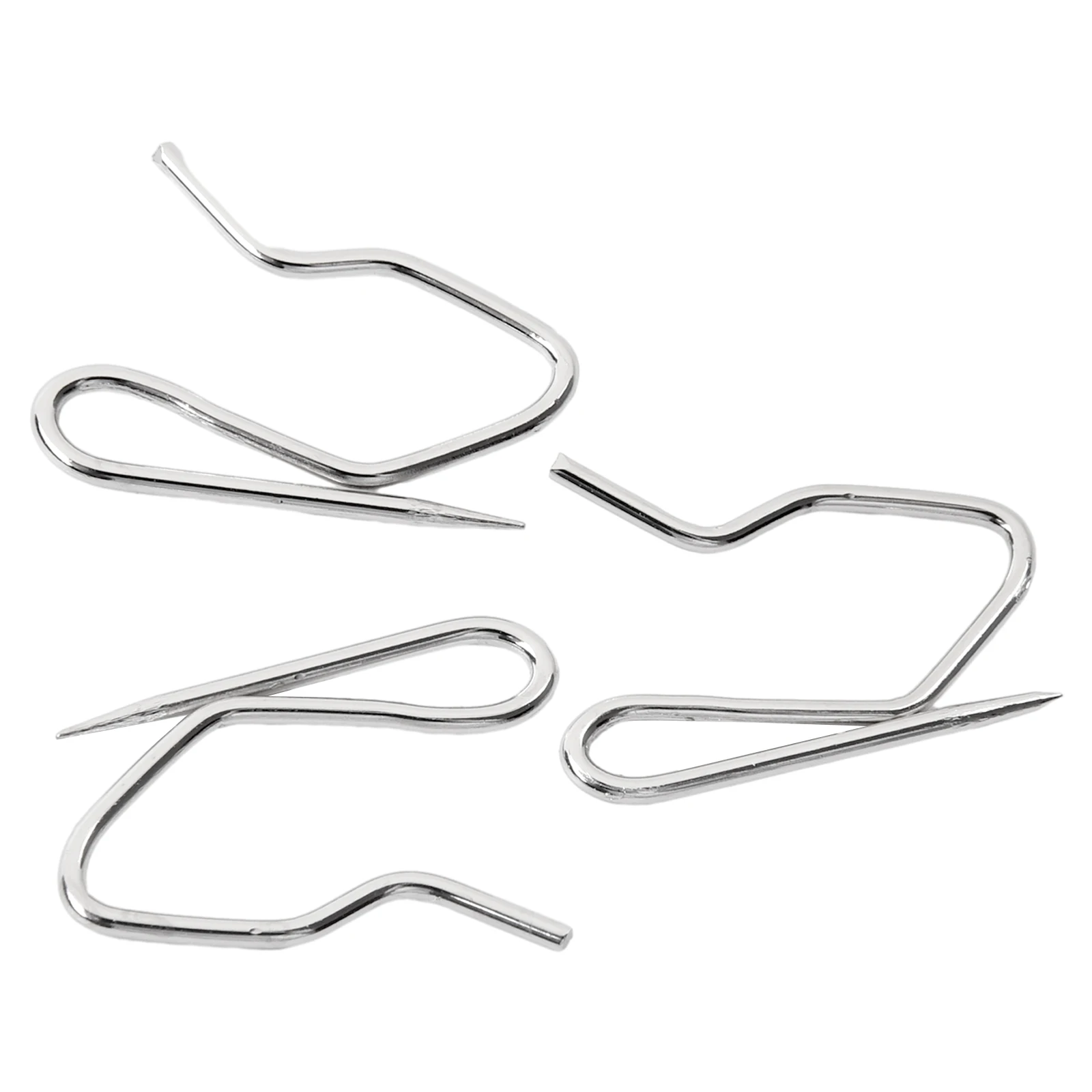 Silver Metal Curtain Hooks for French Pleat Drapes 4 Silver Metal Curtain Hooks for French Pleat Drapes - Image 4