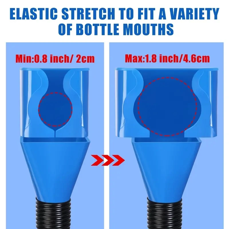 Bright Blue Foldable Car Refueling Funnel Set 3 Bright Blue Foldable Car Refueling Funnel Set - Image 3