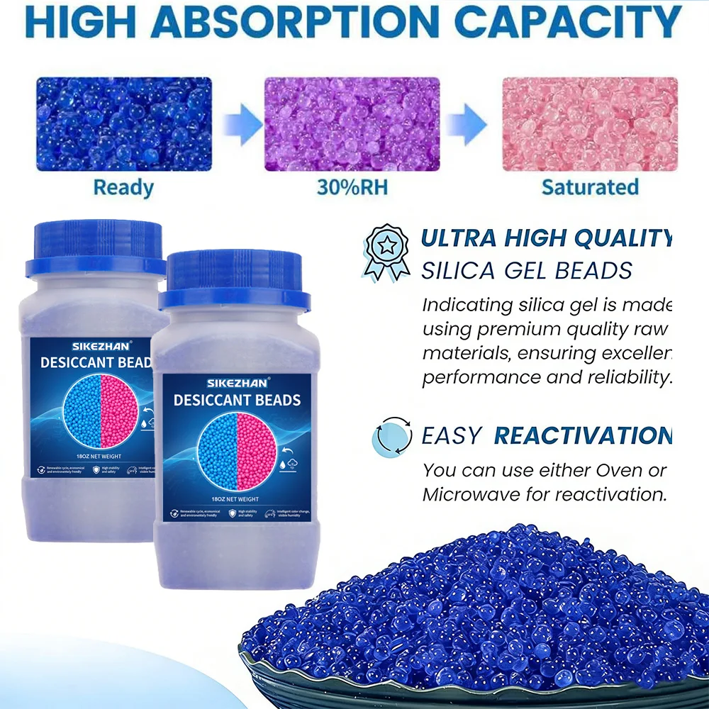 Reusable Silica Gel Moisture Absorber with Indicator 3 Reusable Silica Gel Moisture Absorber with Indicator - Image 3